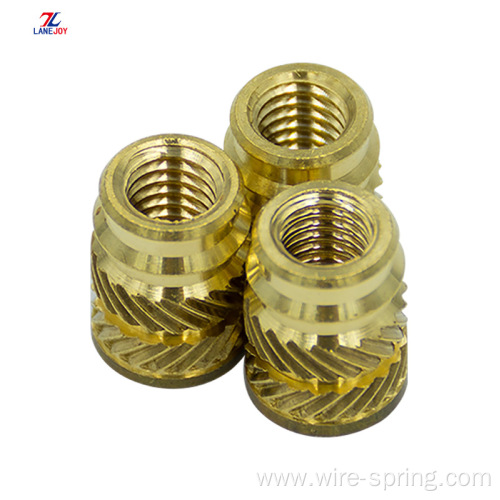 Fastener M4-M20knurled threaded insert brass nut